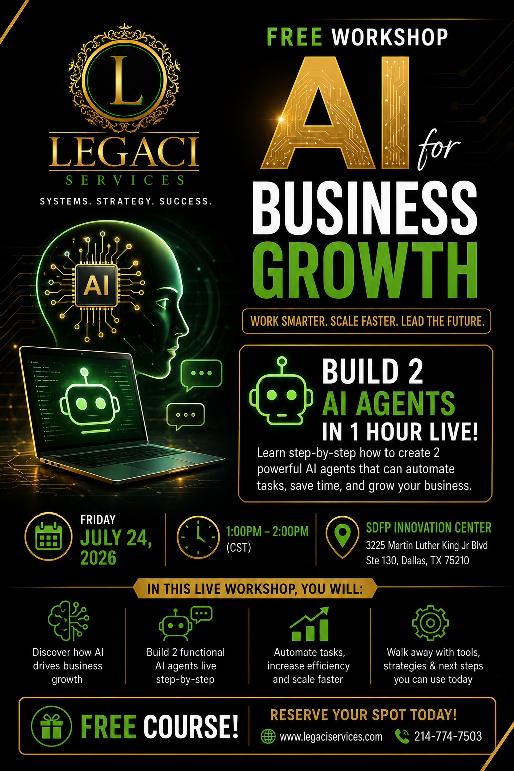 AI for Business training flyer